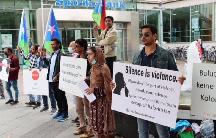  Free Balochistan Movement held a protest rally in Hanover Germany